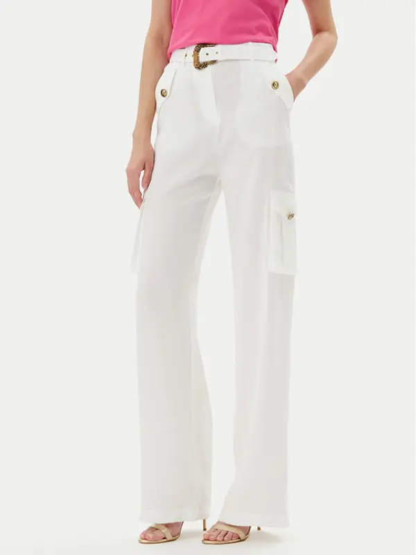 Versace Jeans Couture Versace Jeans Couture Hlače 78HAA109 Bijela Wide Leg