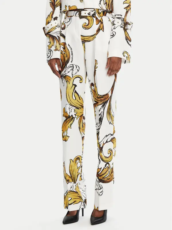 Versace Jeans Couture Versace Jeans Couture Hlače 78HAA111 Bijela Straight Fit