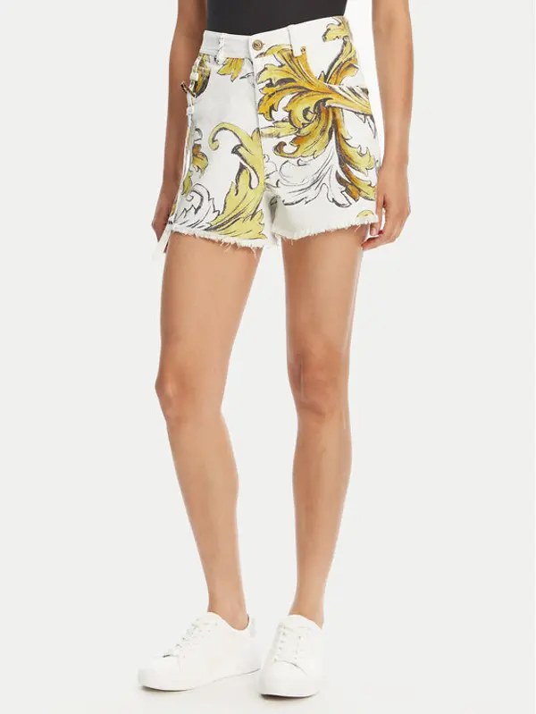Versace Jeans Couture Versace Jeans Couture Kratke traperice 78HAD51B Bijela Straight Fit