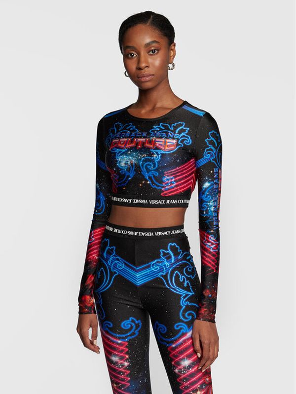 Versace Jeans Couture Versace Jeans Couture Majica 73HAH2A8 Tamnoplava Slim Fit