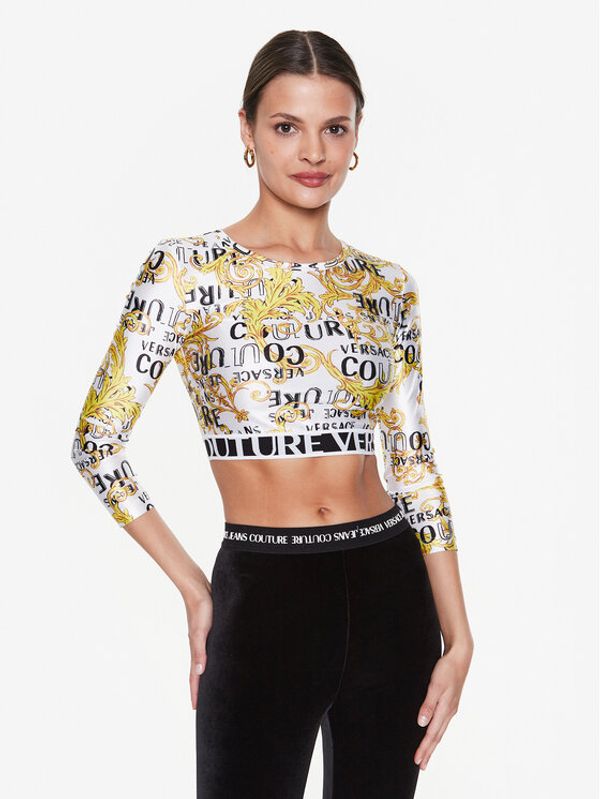 Versace Jeans Couture Versace Jeans Couture Majica 74HAH218 Bijela Slim Fit