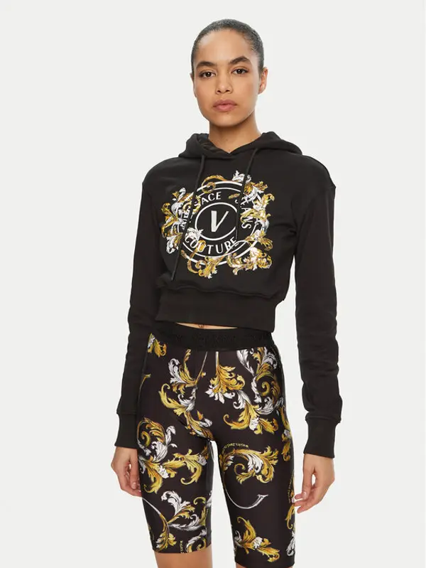 Versace Jeans Couture Versace Jeans Couture Majica dugih rukava 78HAIC01 Crna Regular Fit
