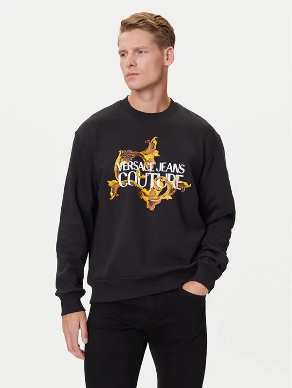 Versace Jeans Couture Versace Jeans Couture Majica dugih rukava 79GAIE10 CF00E Crna Regular Fit