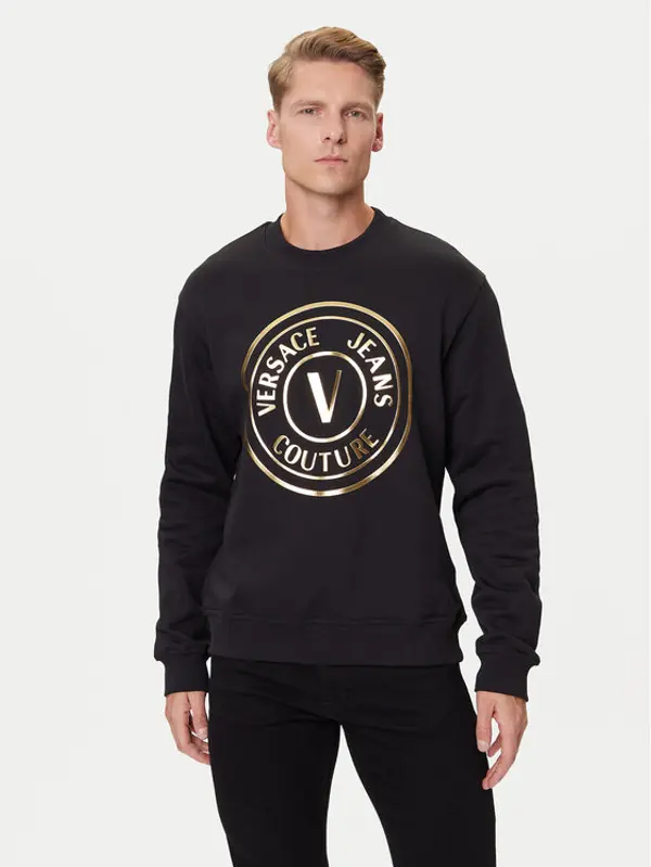 Versace Jeans Couture Versace Jeans Couture Majica dugih rukava 79GAIT01 CF00T Crna Regular Fit