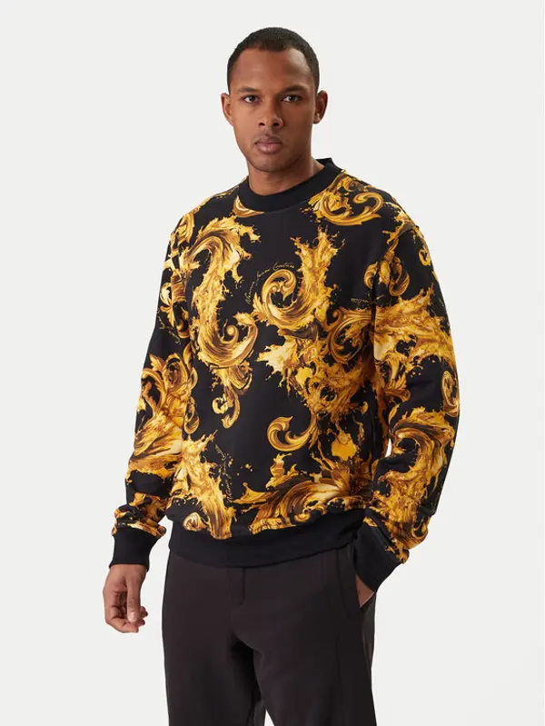 Versace Jeans Couture Versace Jeans Couture Majica dugih rukava 80GAI3R0 FS196 Crna Regular Fit