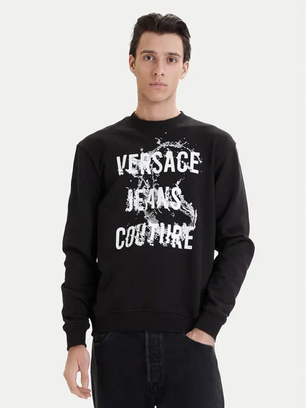 Versace Jeans Couture Versace Jeans Couture Majica dugih rukava 80GAIC01 CF00C Crna Regular Fit