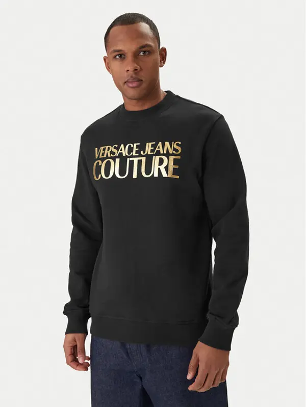 Versace Jeans Couture Versace Jeans Couture Majica dugih rukava 80GAIT00 CF01T Crna Regular Fit
