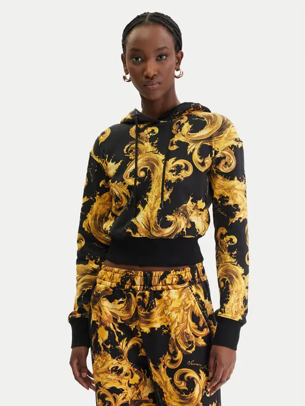 Versace Jeans Couture Versace Jeans Couture Majica dugih rukava 80HAI313 FS196 Crna Regular Fit