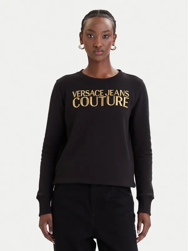 Versace Jeans Couture Versace Jeans Couture Majica dugih rukava 80HAIT01 CF01T Crna Regular Fit