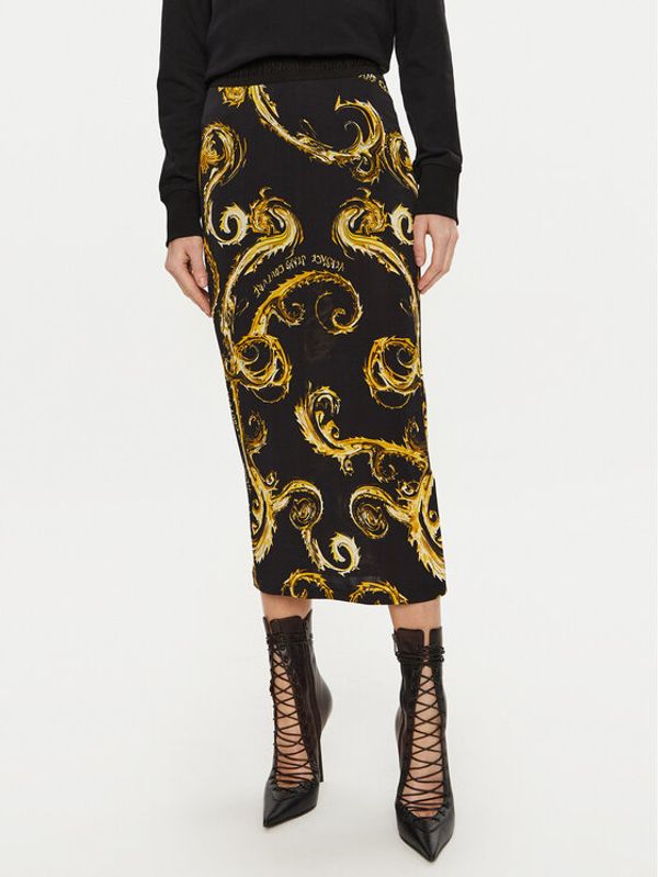 Versace Jeans Couture Versace Jeans Couture Midi suknja 77HAE8B6 Crna Regular Fit