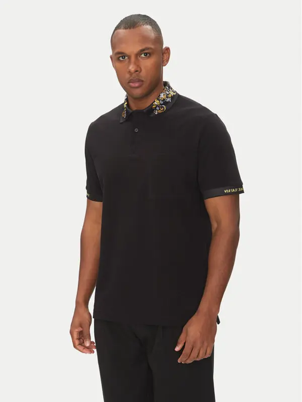 Versace Jeans Couture Versace Jeans Couture Polo 78GAGT04 Crna Regular Fit