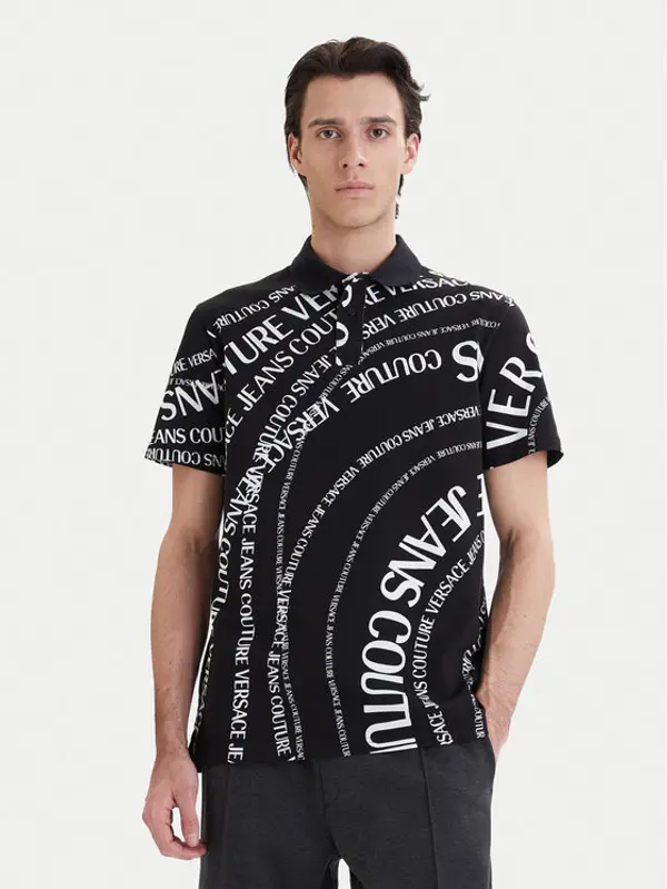 Versace Jeans Couture Versace Jeans Couture Polo 80GAG6R0 JS556 Crna Regular Fit