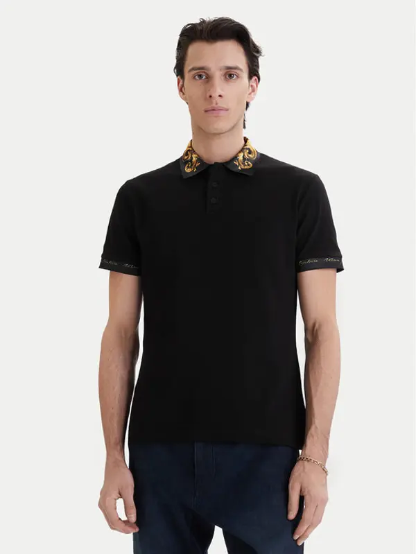 Versace Jeans Couture Versace Jeans Couture Polo 80GAGT12 CJ01T Crna Slim Fit
