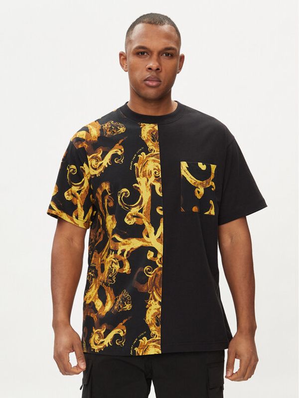 Versace Jeans Couture Versace Jeans Couture T-shirt 76GAH611 Crna Regular Fit