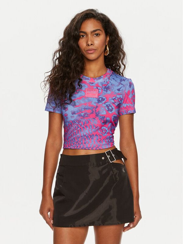 Versace Jeans Couture Versace Jeans Couture T-shirt 76HAH608 Ljubičasta Slim Fit