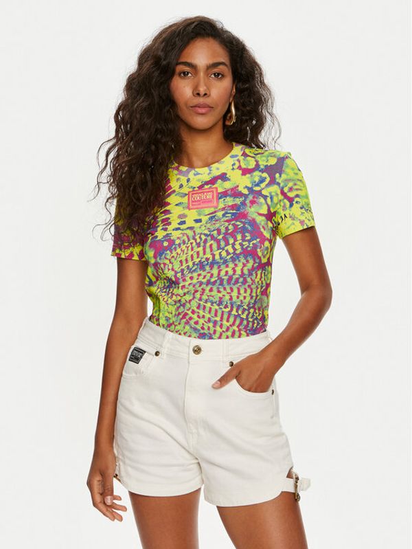 Versace Jeans Couture Versace Jeans Couture T-shirt 76HAH608 Žuta Slim Fit