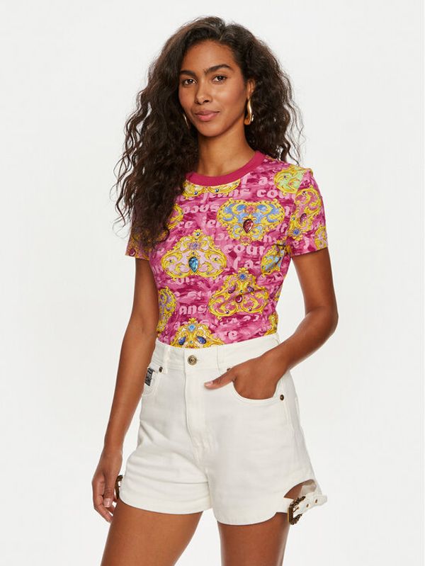 Versace Jeans Couture Versace Jeans Couture T-shirt 76HAH6B8 Ružičasta Slim Fit