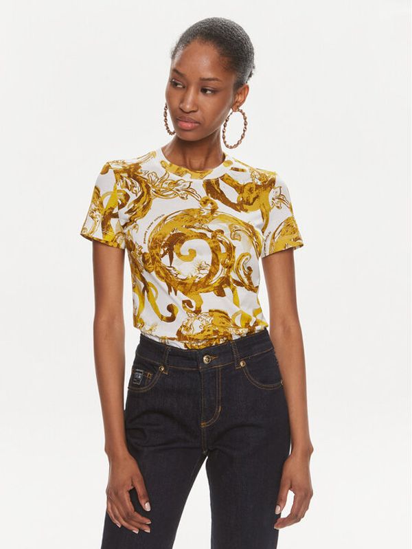 Versace Jeans Couture Versace Jeans Couture T-shirt 76HAH6D8 Bijela Slim Fit