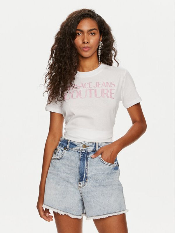 Versace Jeans Couture Versace Jeans Couture T-shirt 76HAHG03 Bijela Regular Fit