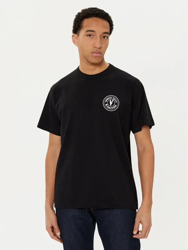 Versace Jeans Couture Versace Jeans Couture T-shirt 78GAHE07 Crna Regular Fit