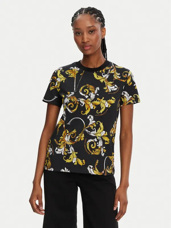 Versace Jeans Couture Versace Jeans Couture T-shirt 78HAH613 Crna Regular Fit