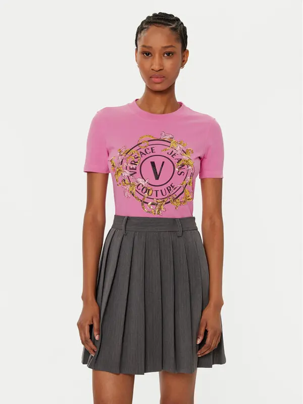 Versace Jeans Couture Versace Jeans Couture T-shirt 78HAHC01 Ružičasta Regular Fit