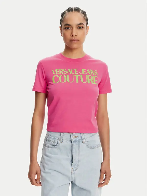 Versace Jeans Couture Versace Jeans Couture T-shirt 78HAHE05 Ružičasta Regular Fit