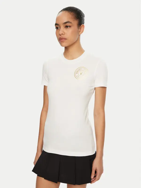 Versace Jeans Couture Versace Jeans Couture T-shirt 78HAHT00 Bijela Regular Fit