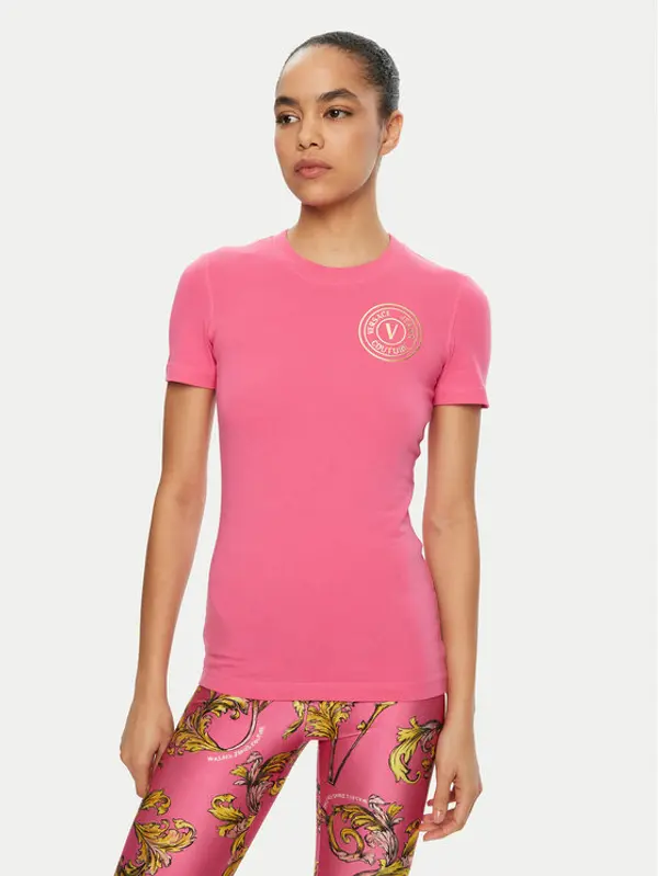 Versace Jeans Couture Versace Jeans Couture T-shirt 78HAHT00 Ružičasta Regular Fit