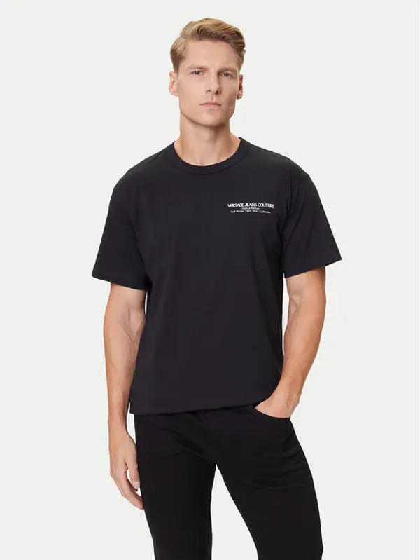 Versace Jeans Couture Versace Jeans Couture T-shirt 79GAHE10 CJ00E Crna Regular Fit