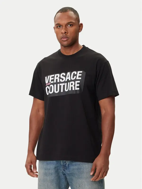 Versace Jeans Couture Versace Jeans Couture T-shirt 79GAHP02 CJ01P Crna Regular Fit