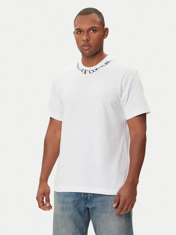 Versace Jeans Couture Versace Jeans Couture T-shirt 79GAHP03 CJ01P Bijela Regular Fit