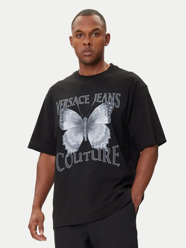 Versace Jeans Couture Versace Jeans Couture T-shirt 79GAHP06 CJ01P Crna Regular Fit