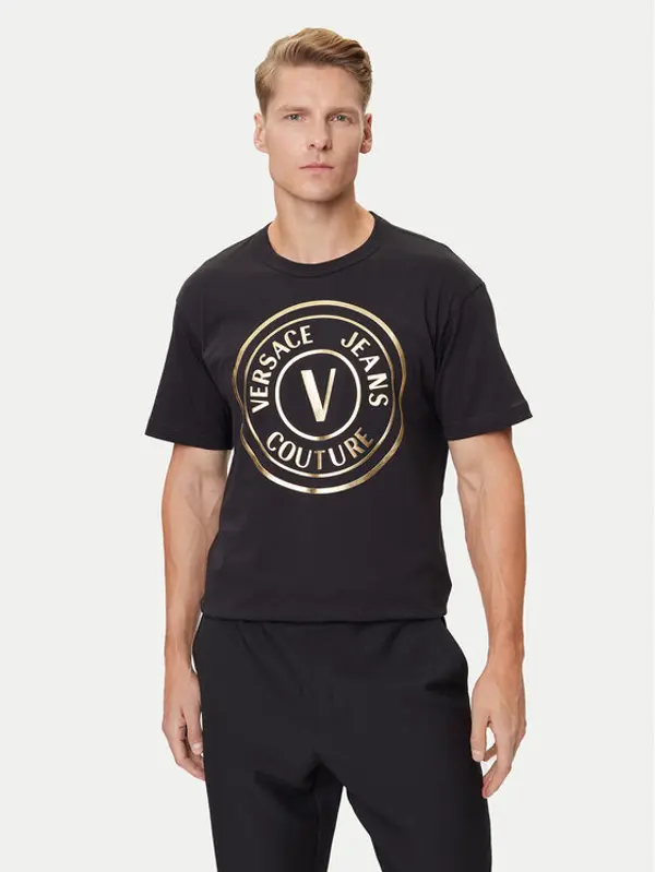 Versace Jeans Couture Versace Jeans Couture T-shirt 79GAHT01 CJ00T Crna Regular Fit