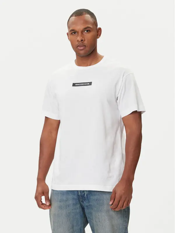 Versace Jeans Couture Versace Jeans Couture T-shirt 79GAHT06 CJ00T Bijela Regular Fit