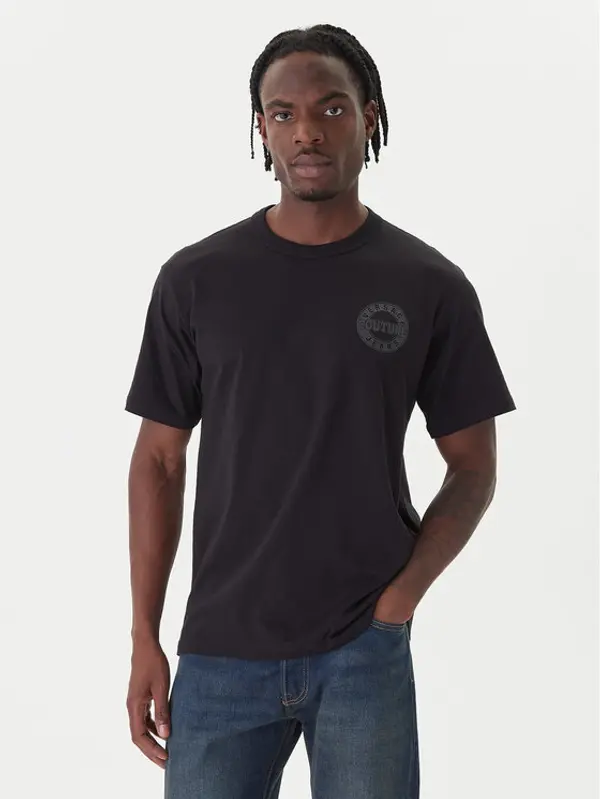Versace Jeans Couture Versace Jeans Couture T-shirt 79GAHT06 CJ00T Crna Regular Fit
