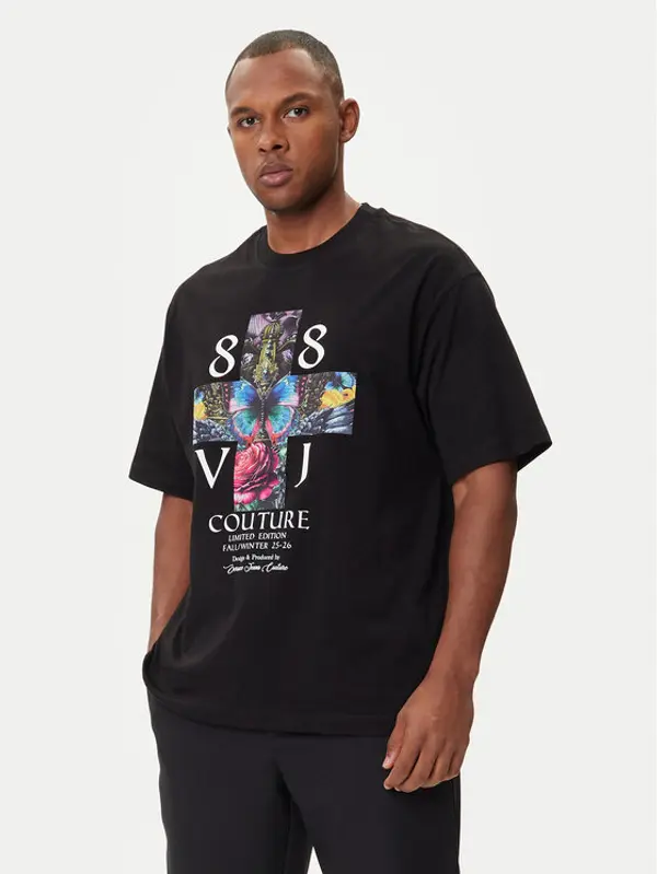 Versace Jeans Couture Versace Jeans Couture T-shirt 79GAHT10 CJ00T Crna Regular Fit