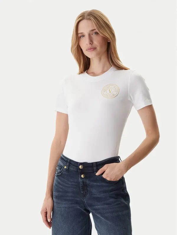 Versace Jeans Couture Versace Jeans Couture T-shirt 79HAHT01 CJ03T Bijela Regular Fit