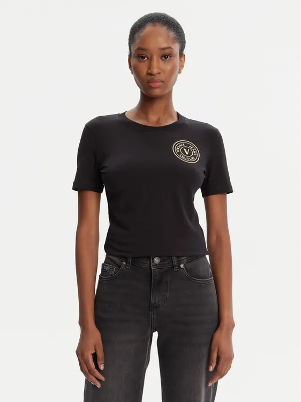 Versace Jeans Couture Versace Jeans Couture T-shirt 79HAHT01 CJ03T Crna Regular Fit