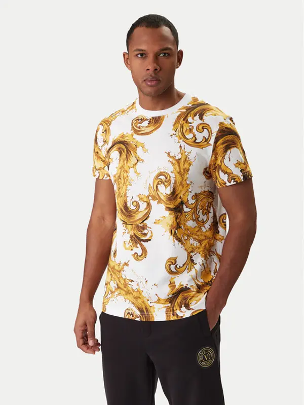 Versace Jeans Couture Versace Jeans Couture T-shirt 80GAH6S0 JS543 Bijela Regular Fit