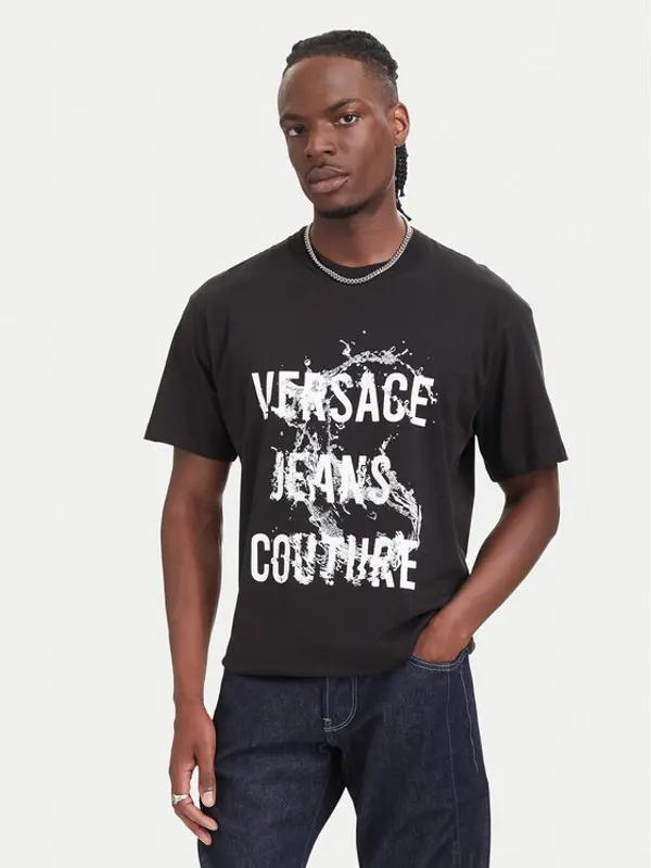 Versace Jeans Couture Versace Jeans Couture T-shirt 80GAHC01 CJ01C Crna Regular Fit