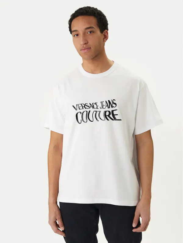 Versace Jeans Couture Versace Jeans Couture T-shirt 80GAHE04 CJ00E Bijela Regular Fit