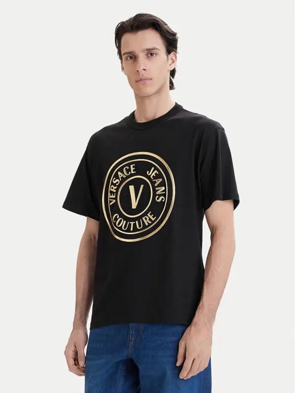 Versace Jeans Couture Versace Jeans Couture T-shirt 80GAHT02 CJ00T Crna Regular Fit
