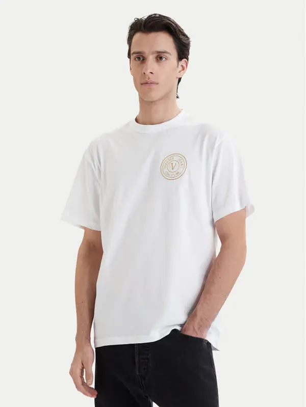 Versace Jeans Couture Versace Jeans Couture T-shirt 80GAHT04 CJ00T Bijela Regular Fit