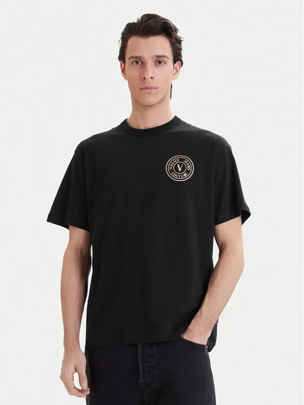 Versace Jeans Couture Versace Jeans Couture T-shirt 80GAHT04 CJ00T Crna Regular Fit