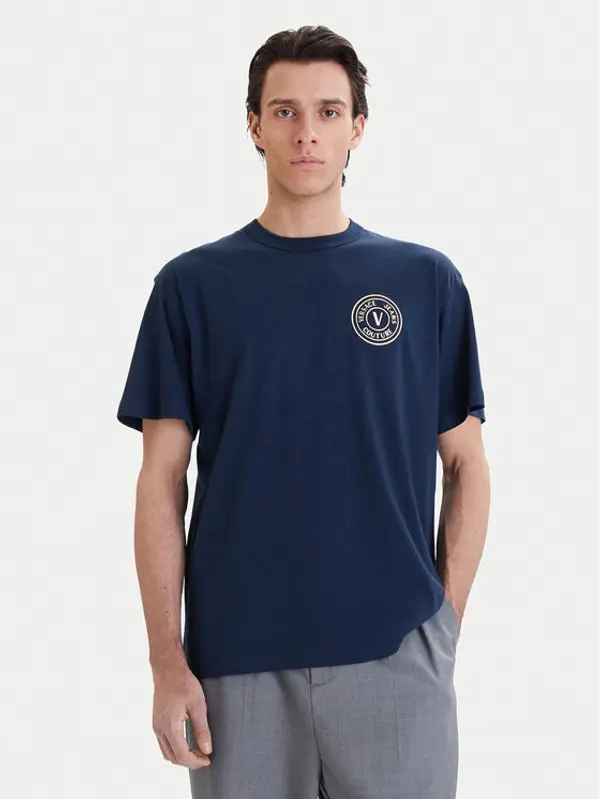 Versace Jeans Couture Versace Jeans Couture T-shirt 80GAHT04 CJ00T Tamnoplava Regular Fit