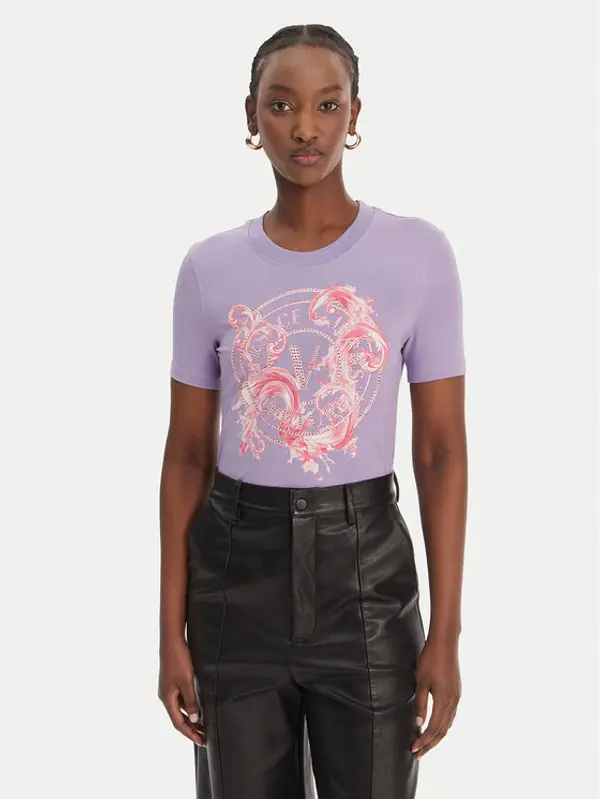 Versace Jeans Couture Versace Jeans Couture T-shirt 80HAHE01 CJ02E Ljubičasta Slim Fit