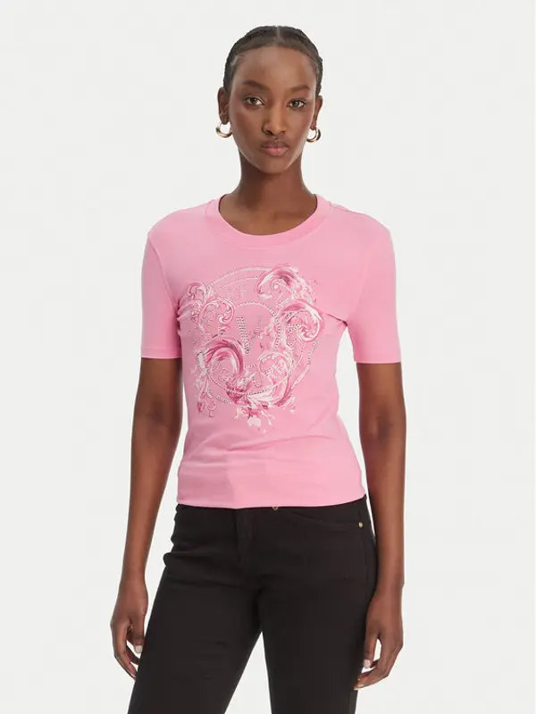 Versace Jeans Couture Versace Jeans Couture T-shirt 80HAHE01 CJ02E Ružičasta Slim Fit