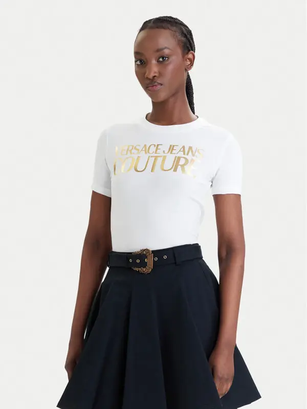 Versace Jeans Couture Versace Jeans Couture T-shirt 80HAHT00 CJ03T Bijela Slim Fit
