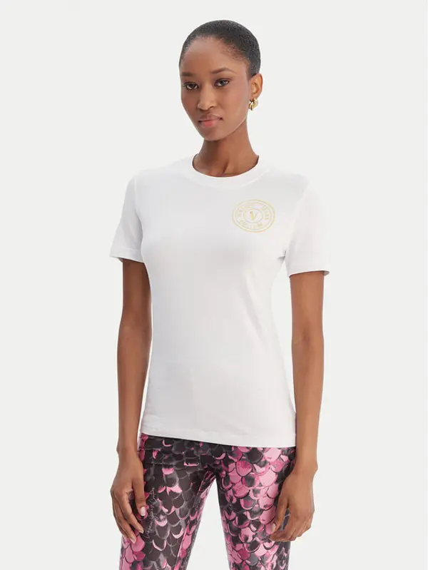 Versace Jeans Couture Versace Jeans Couture T-shirt 80HAHT02 CJ03T Bijela Slim Fit